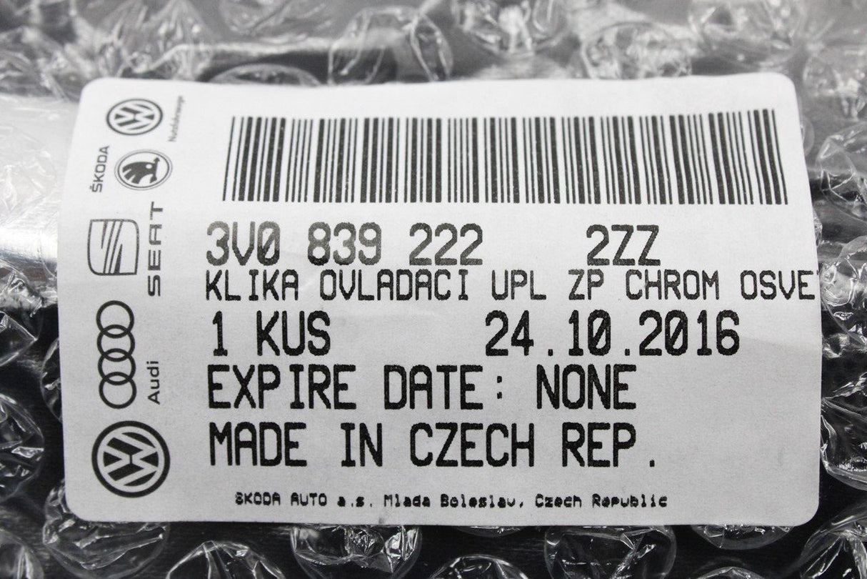 Skoda Superb 2015- right rear internal door handle release 3V08392222ZZ