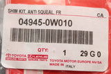 Lexus IS F 2007-2014 brake shim kit (front) 04945-0W010
