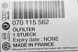 VW Golf MK4 MK5 R32 R36 Touareg Passat oil filter for VR5 VR6 070115562