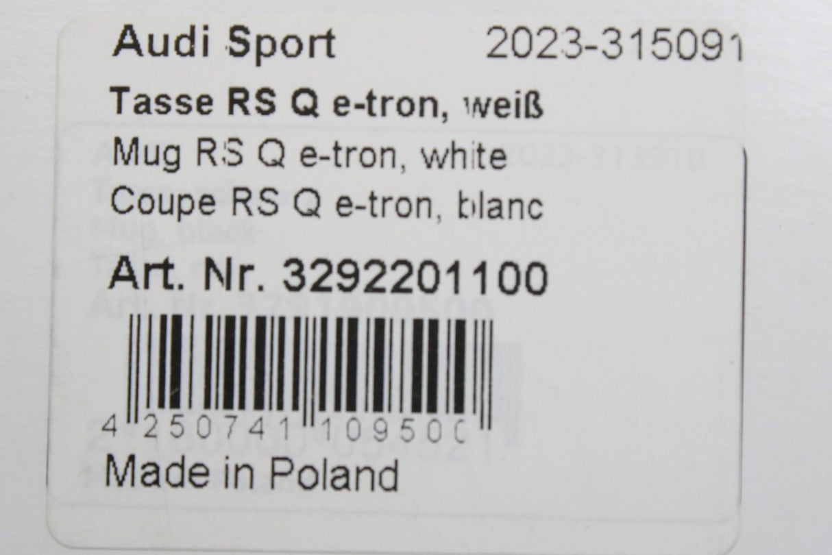 Audi collection RS Q e-tron sport mug 3292201100