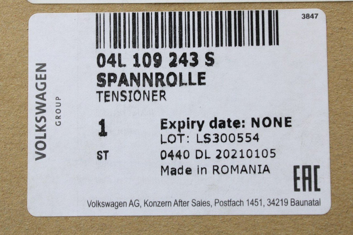 VW Audi Skoda SEAT 2.0 TDI timing belt tensioner 04L109243S