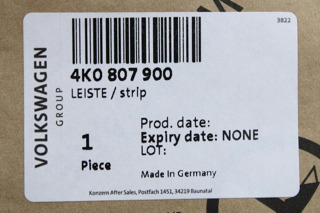 Audi A6 2019-on boot control unit securing strip 4K0807900