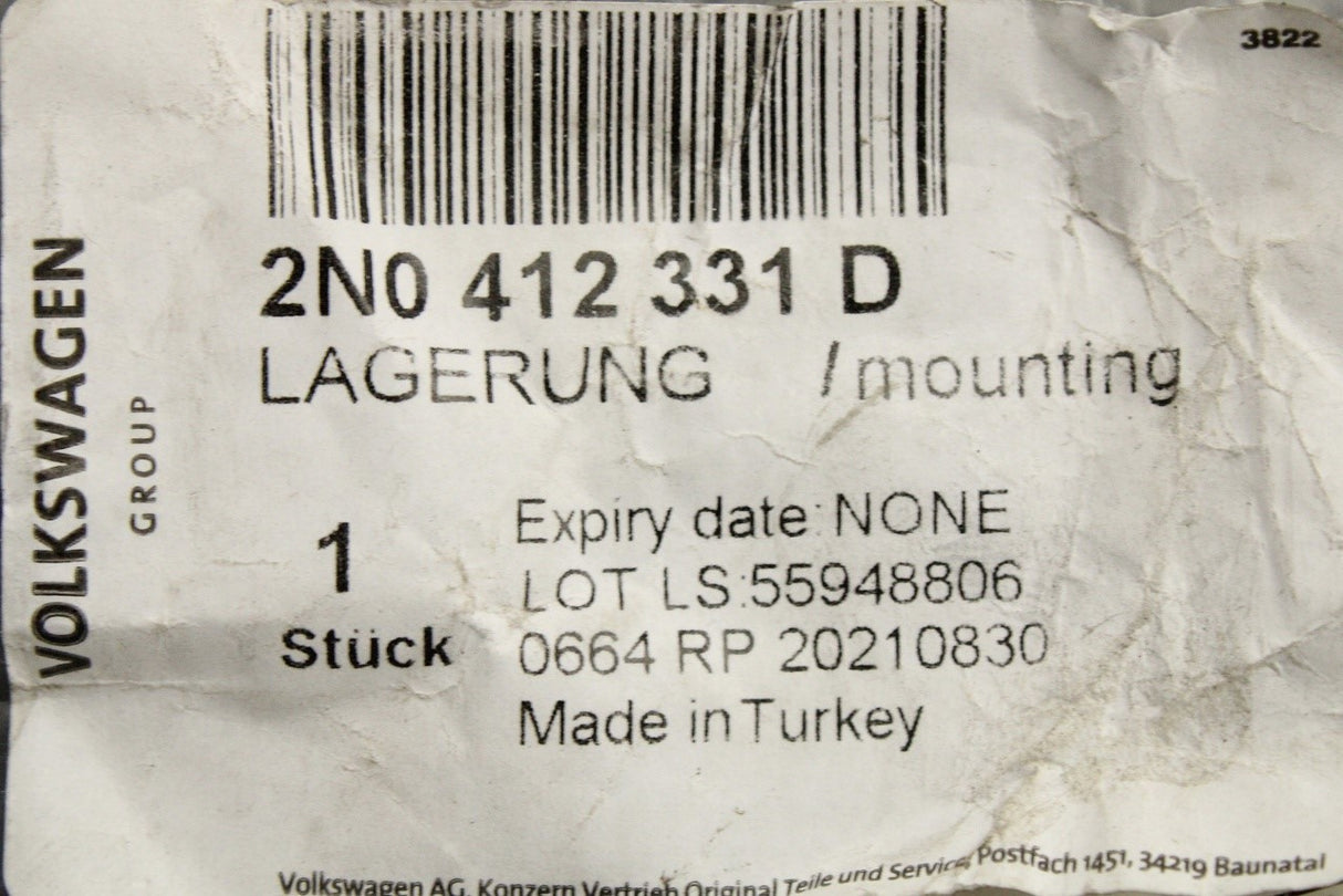 VW Crafter 2017-on suspension strut top mount (front) 2N0412331D