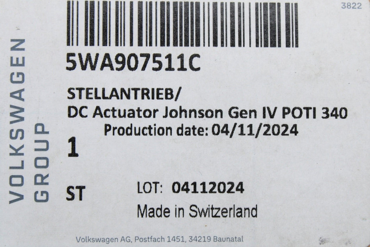 VW Audi Skoda SEAT CUPRA temperature regulating flap motor 5WA907511C