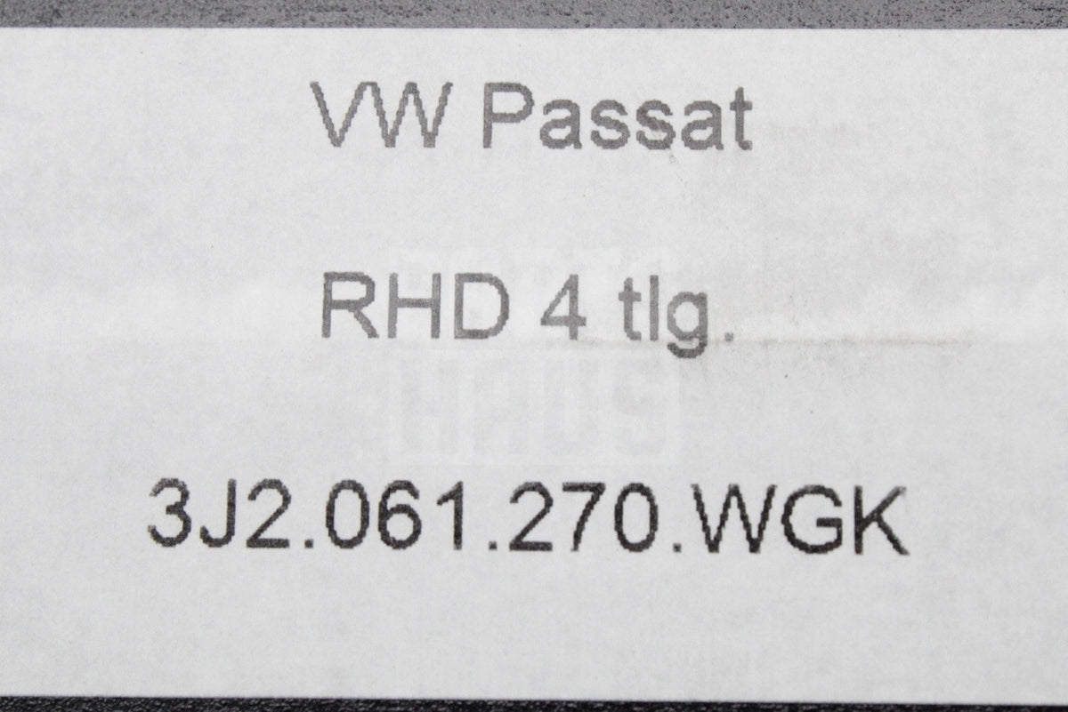 VW Passat B9 2024-on RHD premium carpet floor mats 3J2061270 WGK