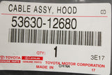 Toyota Auris hybrid 2012-18 bonnet release cable 53630-12680