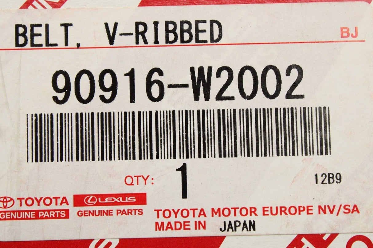 Toyota Aygo 05-14 Yaris 05-11 auxillary poly v-belt 90916-W2002