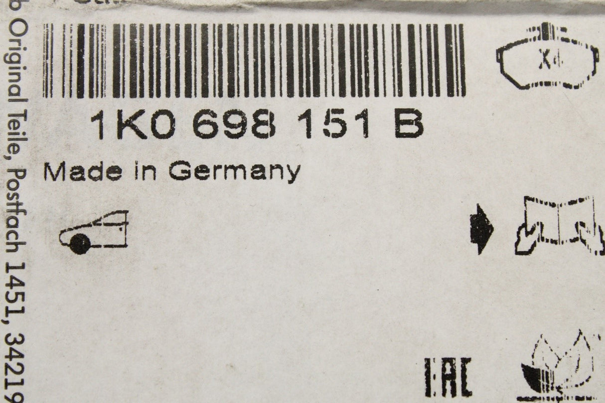 VW Golf MK5 R32 Audi A3 Skoda SEAT 06-13 brake pads (front) 1K0698151B