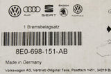 VW Passat Audi A4 SEAT Exeo 1997-2014 brake pads (front) 8E0698151AB