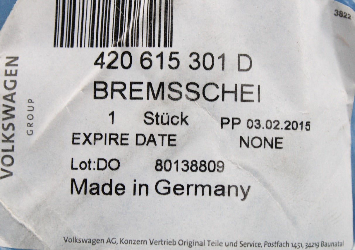 Audi R8 2007-12 RS5 2010-16 front brake disc 365mm (x1) 420615301D