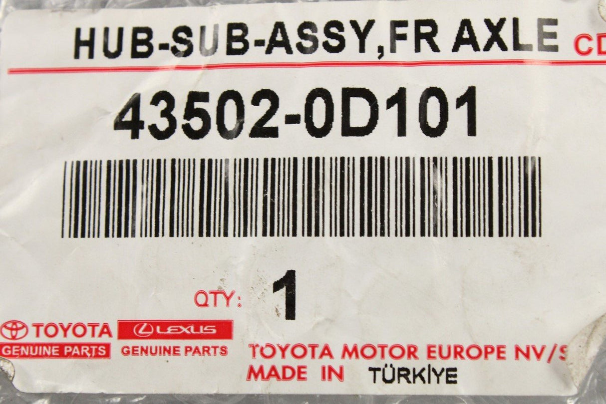 Toyota Yaris 2011-2020 wheel hub (front) 43502-0D101