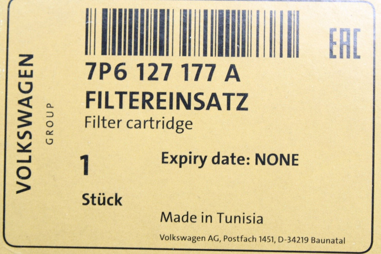 VW Touareg 11-18 3.0 4.2 TDI fuel filter element with gasket 7P6127177A