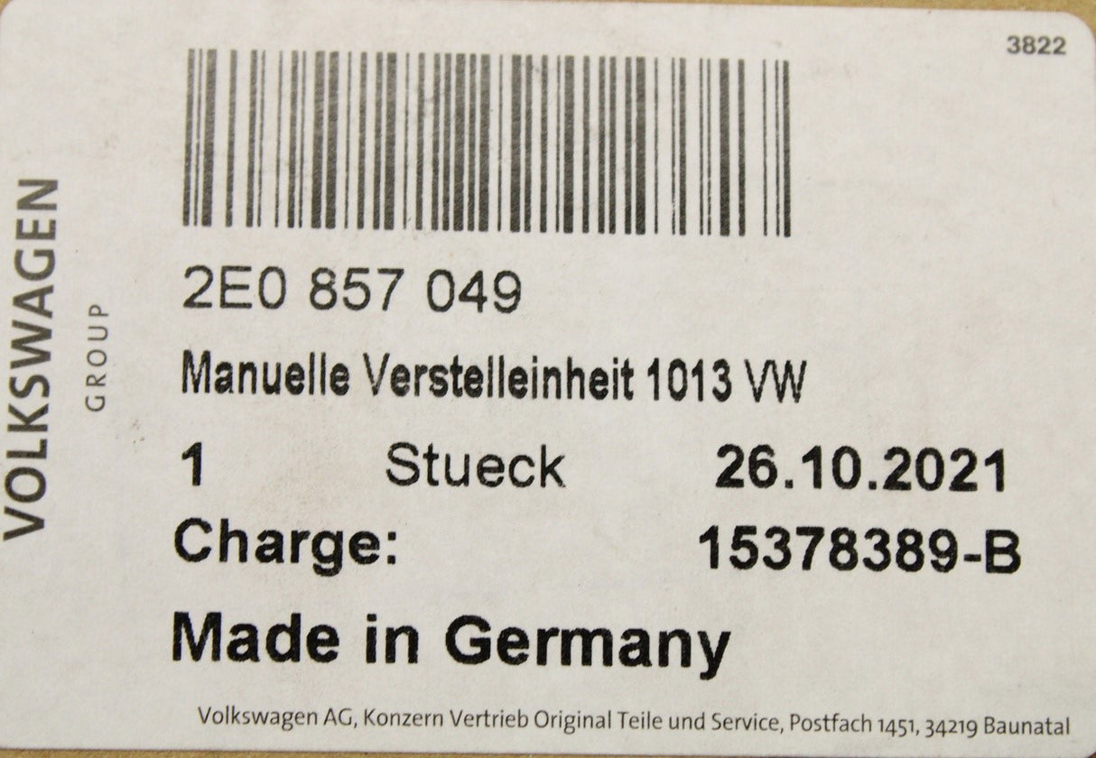 VW Crafter 2006-on wing mirror adjuster (manual) 2E0857049