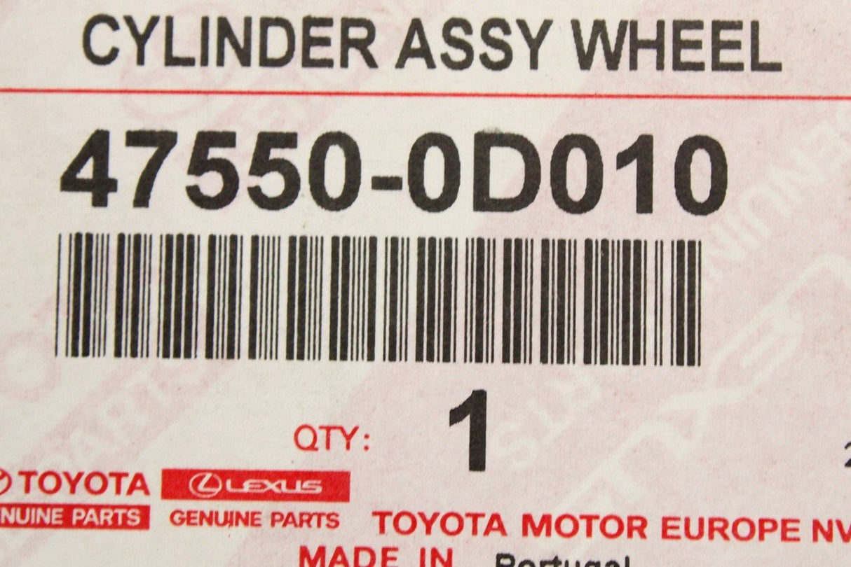 Toyota Yaris 2001-05 rear wheel drum brake cylinder (right) 47550-0D010