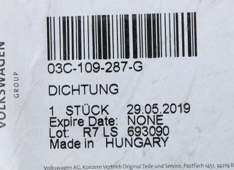 VW Audi Skoda SEAT 1.4 TSI TFSI timing case housing gasket 03C109287G