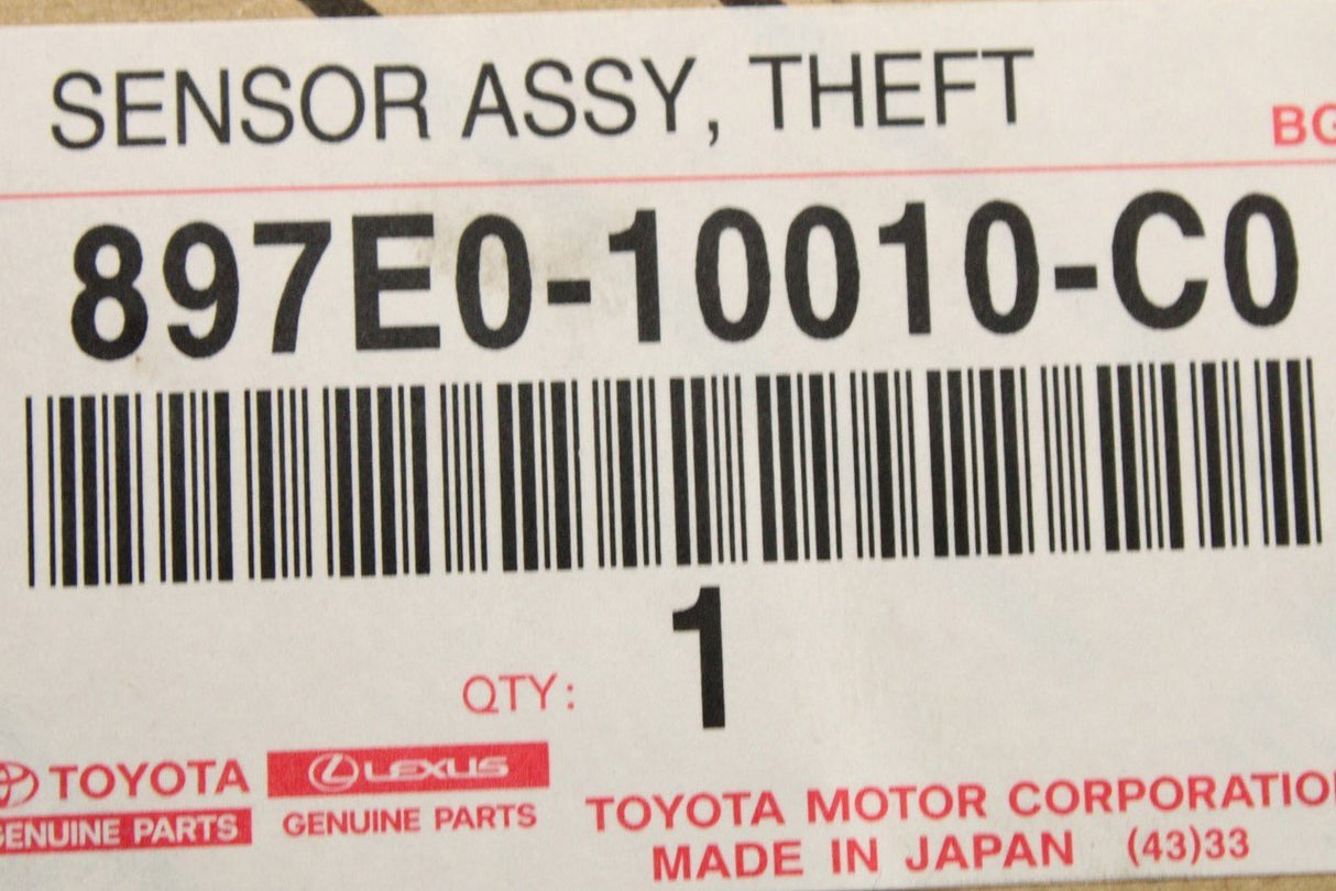 Toyota C-HR 2016-on theft warning sensor 897E0-10010-C0