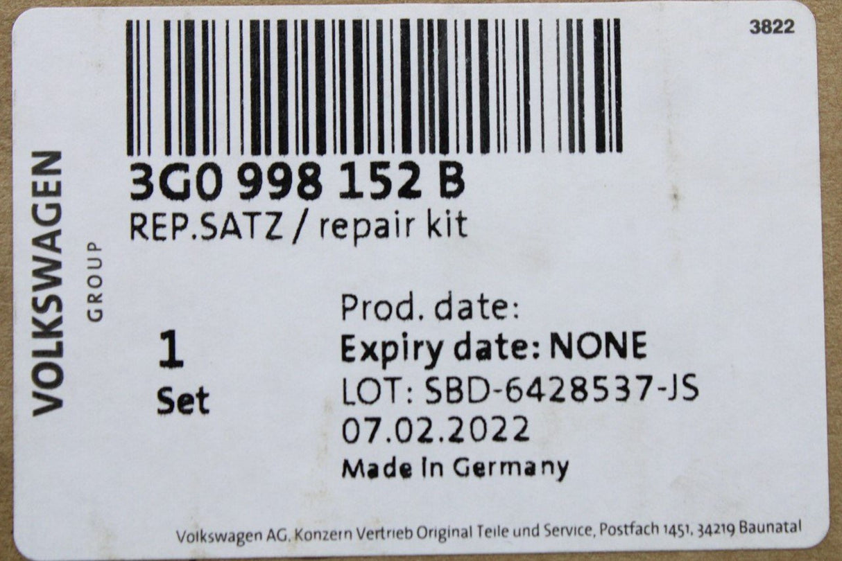 VW E-Golf E-Up Audi Skoda SEAT electric drive repair cover 3G0998152B