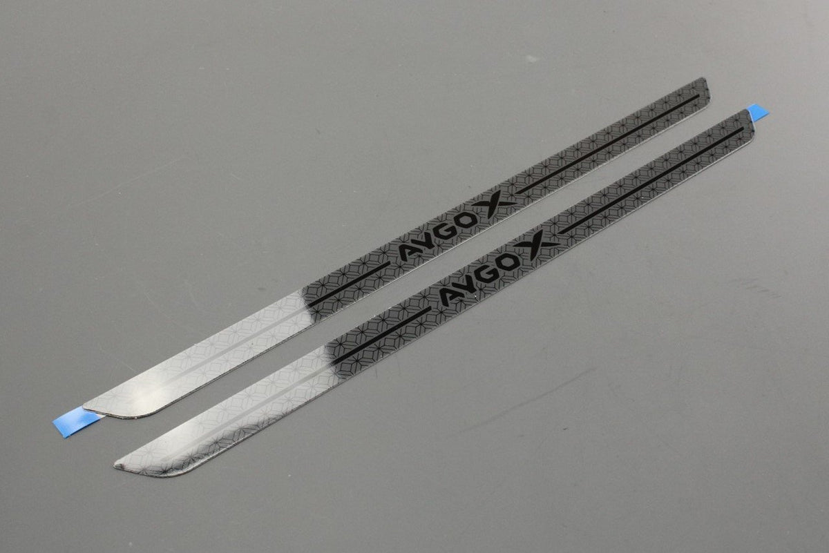 Toyota Aygo X door sill protectors (grey/black) PW382-0H001-CE, view 1
