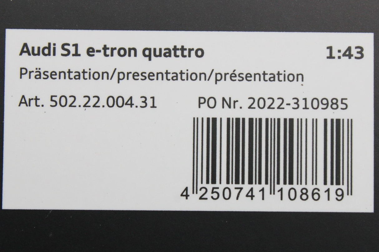 Audi S1 e-tron quattro 2023 model (1:43) 5022200431