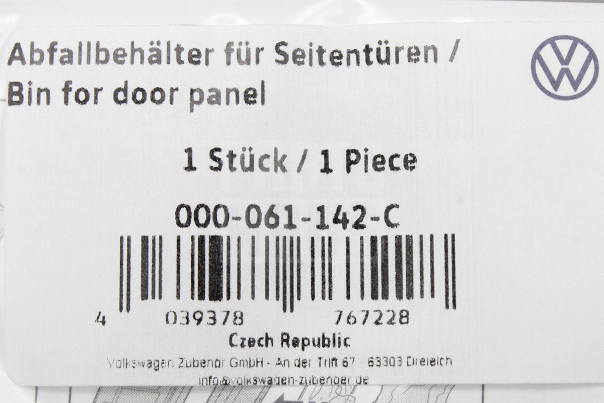 Volkswagen accessory side door pocket waste bin 000061142C