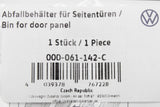 Volkswagen accessory side door pocket waste bin 000061142C