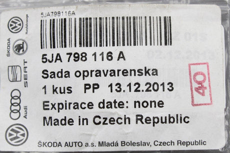 Skoda Fabia Rapid gear-knob badge repair kit (5-speed) 5JA798116A