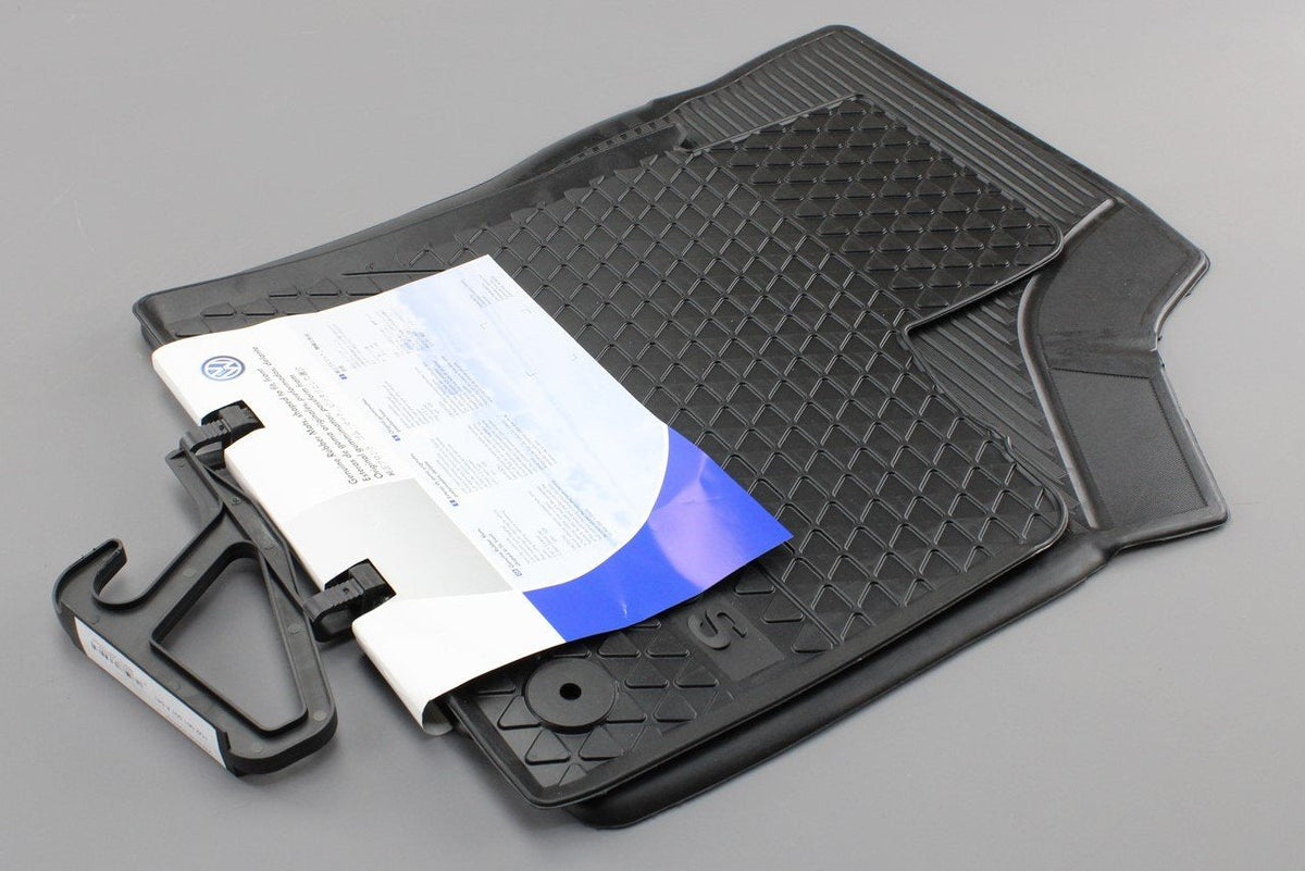 VW Eos 2009-2016 front rubber all-weather floor mats RHD 1Q2061501 041, view 1