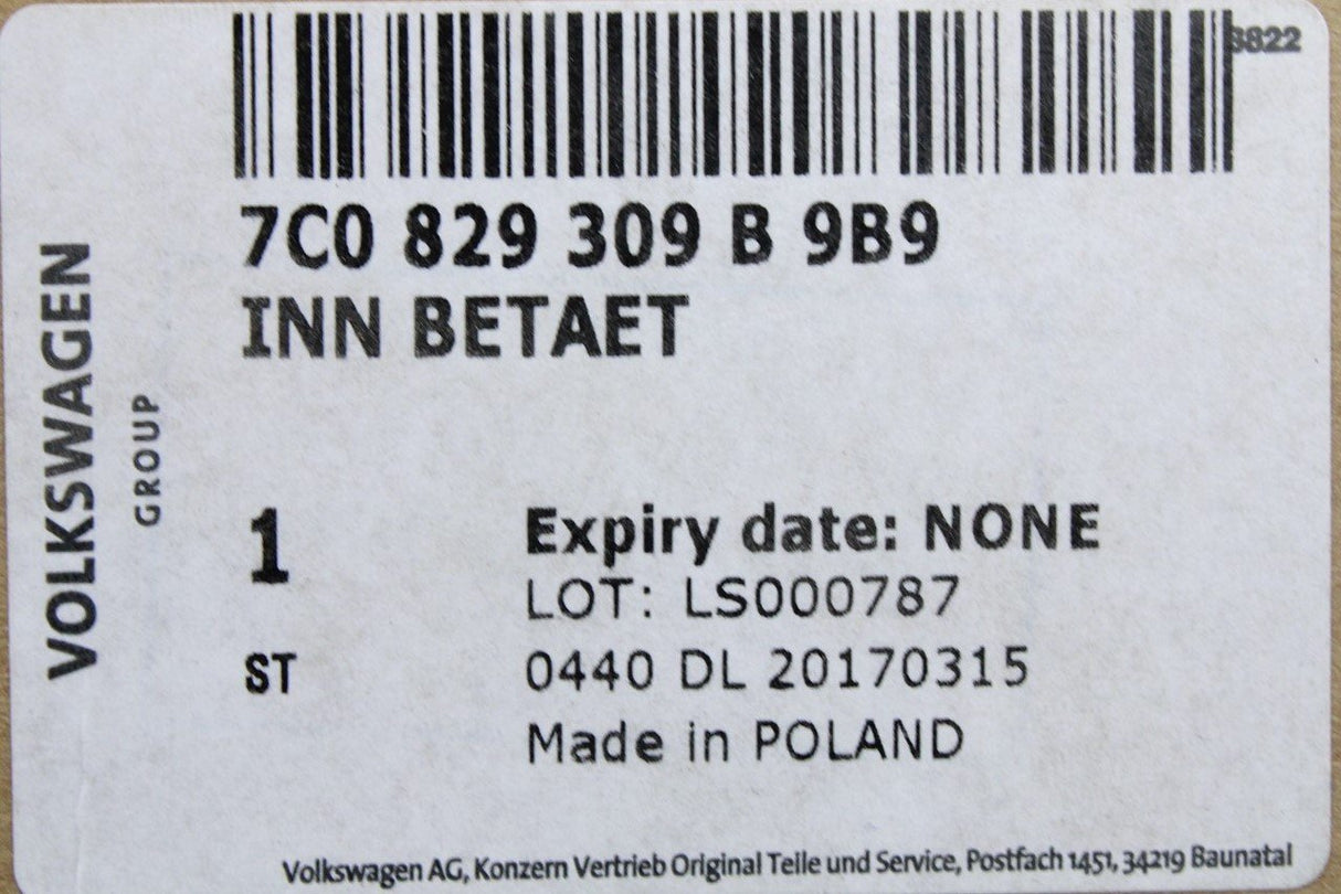 VW Crafter 2017-on interior door release handle (rear) 7C0829309B 9B9