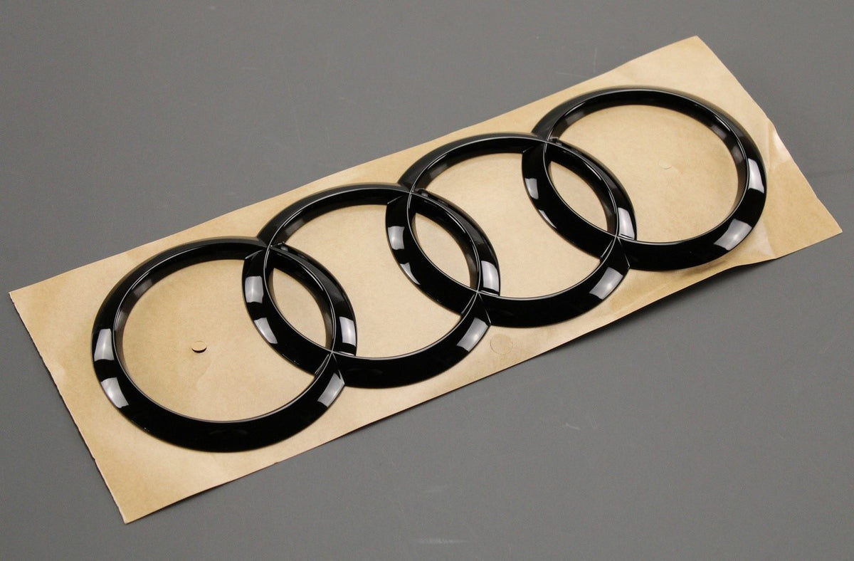 Audi A3 Sportback 2021-on black Audi rings badge emblem (rear) 8Y4071802, view 1