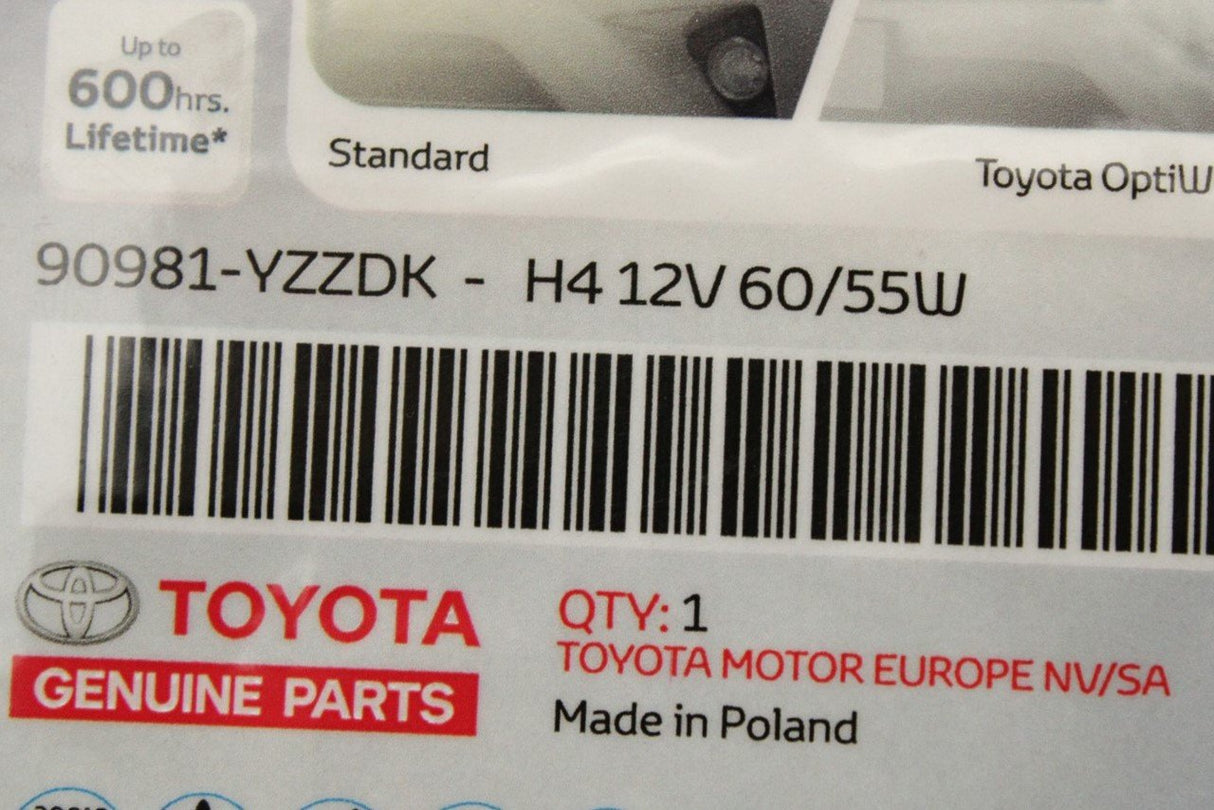 Toyota Lexus H4 Optiwhite headlight bulbs (x2) 90981-YZZDK