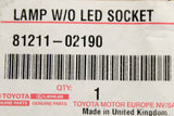 Toyota C-HR Corolla Yaris 20-on front fog light (right) 81211-02190
