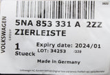 VW Tiguan 2016-on front door chrome moulding trim (left) 5NA853331A 2ZZ