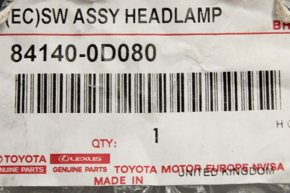 Toyota Yaris 2005-11 indicator stalk/headlight switch 84140-0D080