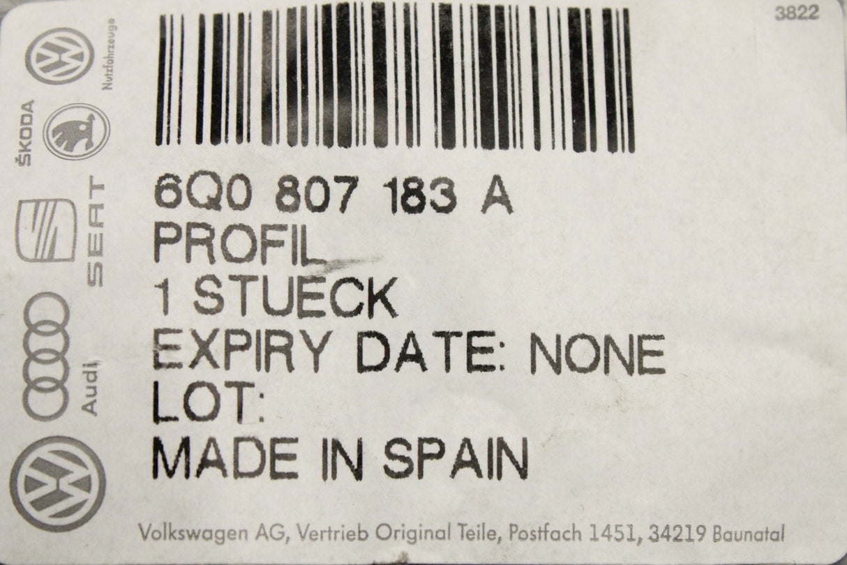 VW Polo 9N3 2005-2009 front bumper bracket (left) 6Q0807183A