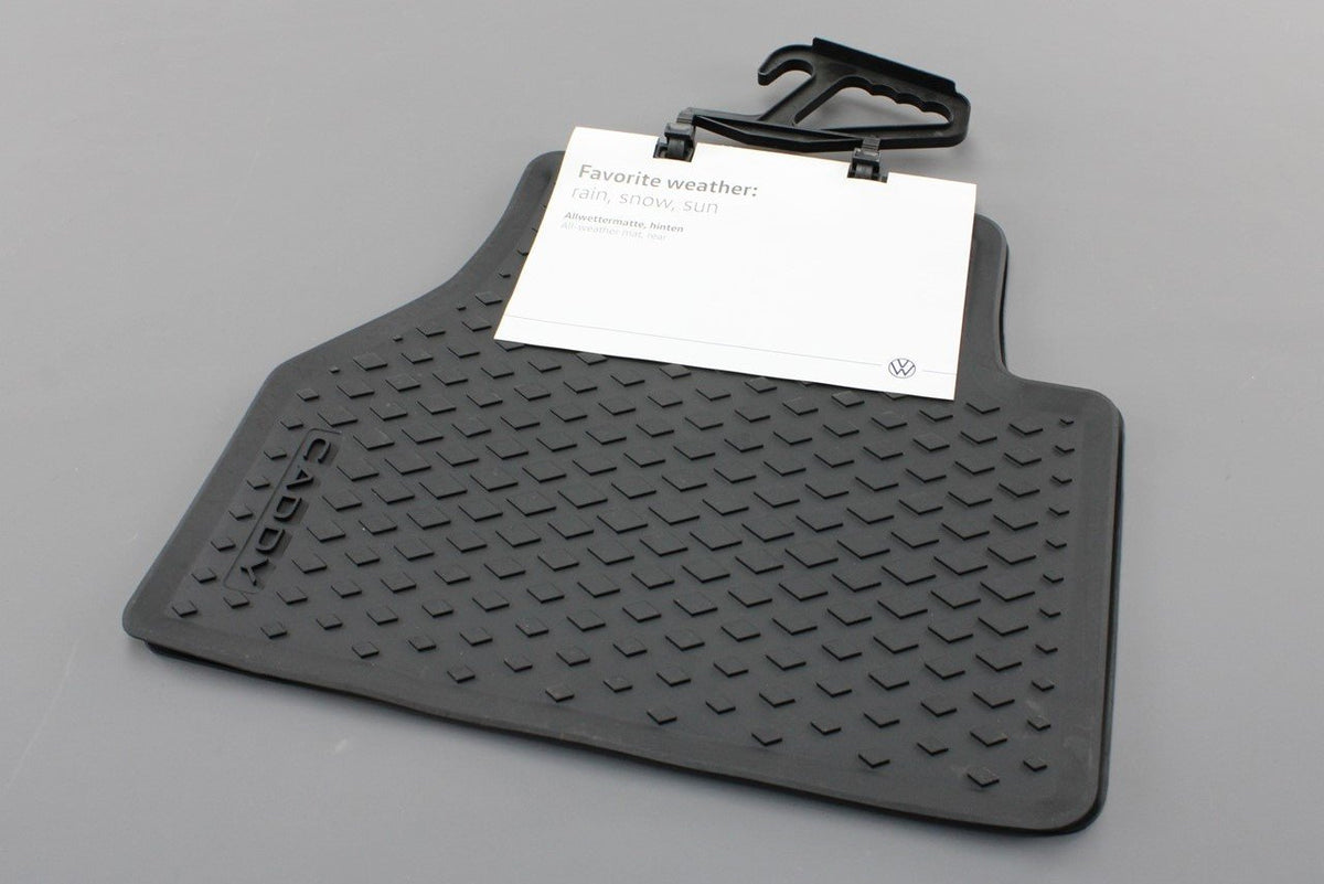 VW Caddy 2020-Onward rear rubber floor mats black 2K7061512 82V, view 1