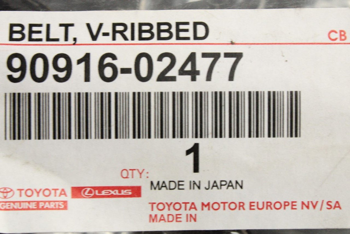 Toyota Lexus poly v-ribbed belt 90916-02477