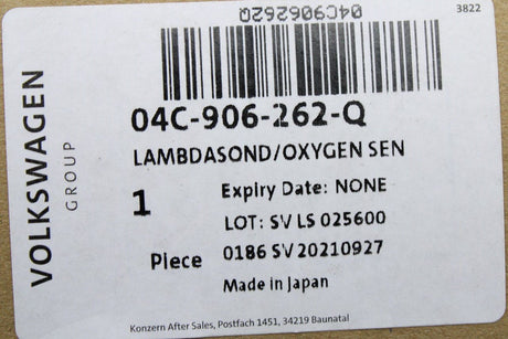 VW Polo Skoda Fabia SEAT Ibiza lambda sensor probe (1.0 MPI) 04C906262Q