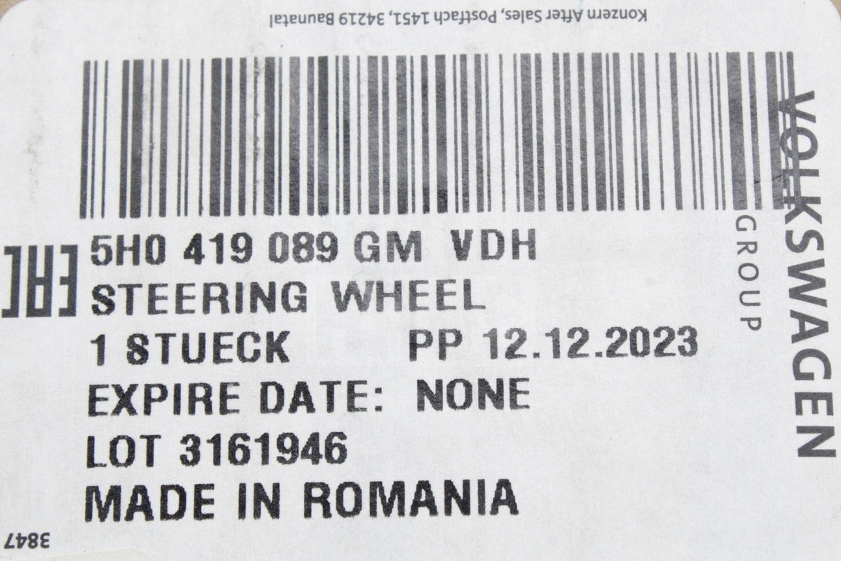 VW Golf MK8 Tiguan 16-24 multifunctional steering wheel 5H0419089GM VDH