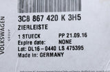 VW Passat CC / CC 09-17 right rear door card insert trim 3C8867420K 3H5