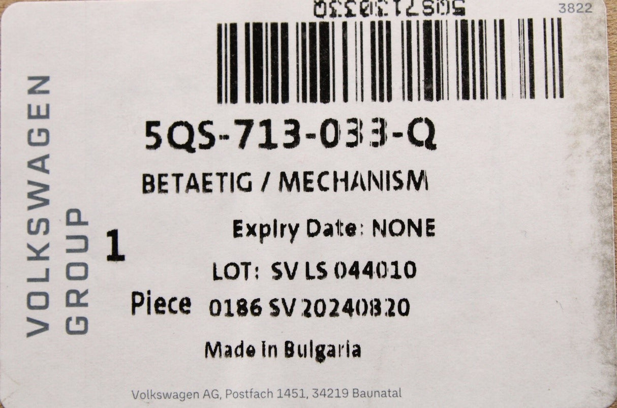 VW Audi Skoda SEAT selector mechanism with cable (automatic) 5QS713033Q