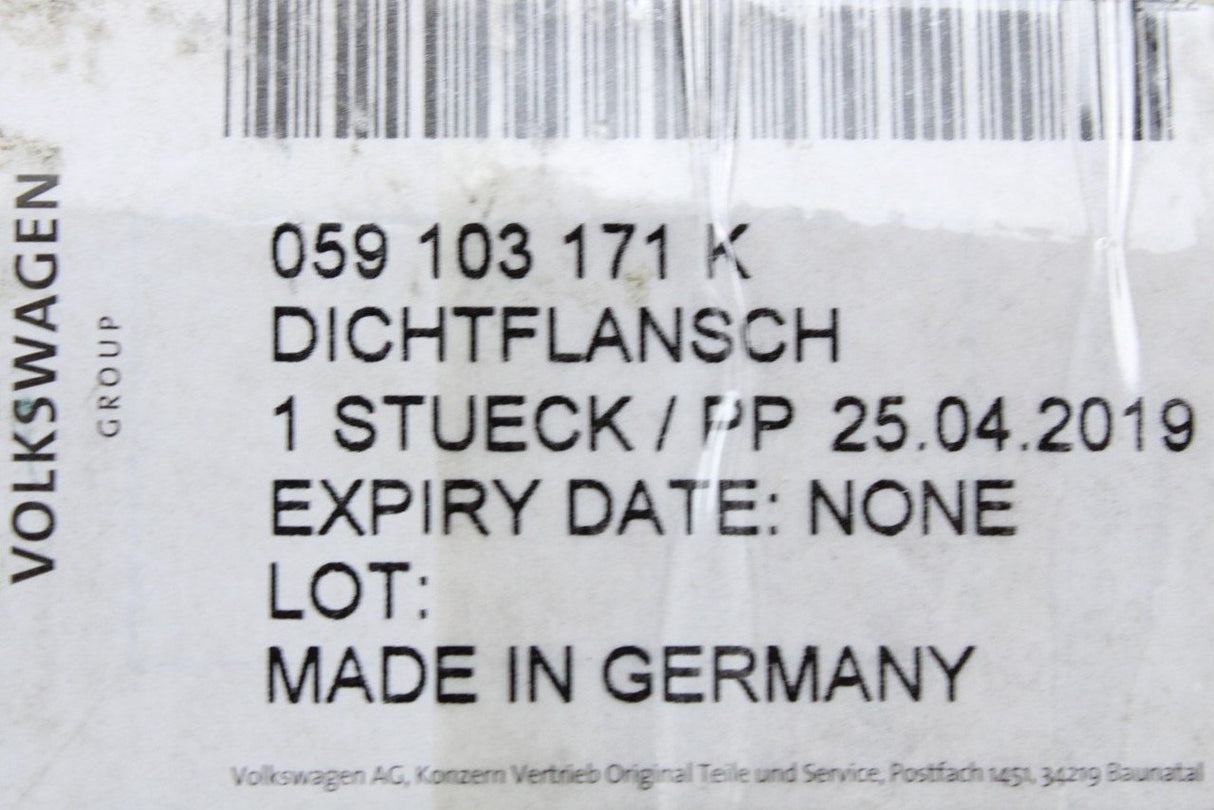 VW Touareg Audi Q7 3.0 V6 TDI rear crank cover/sealing flange 059103171K