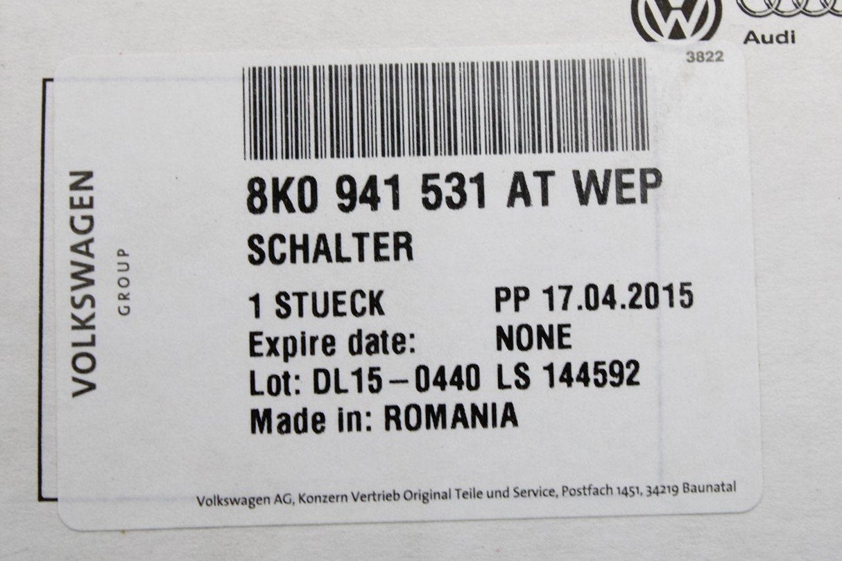 Audi A5 S5 2010-16 headlight multi-switch unit 8K0941531AT WEP