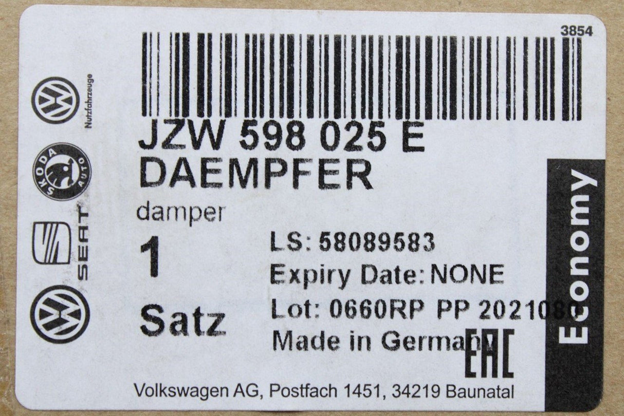 VW Polo 9N 9N3 6R 6C 2002-18 economy rear shock absorber set JZW598025E
