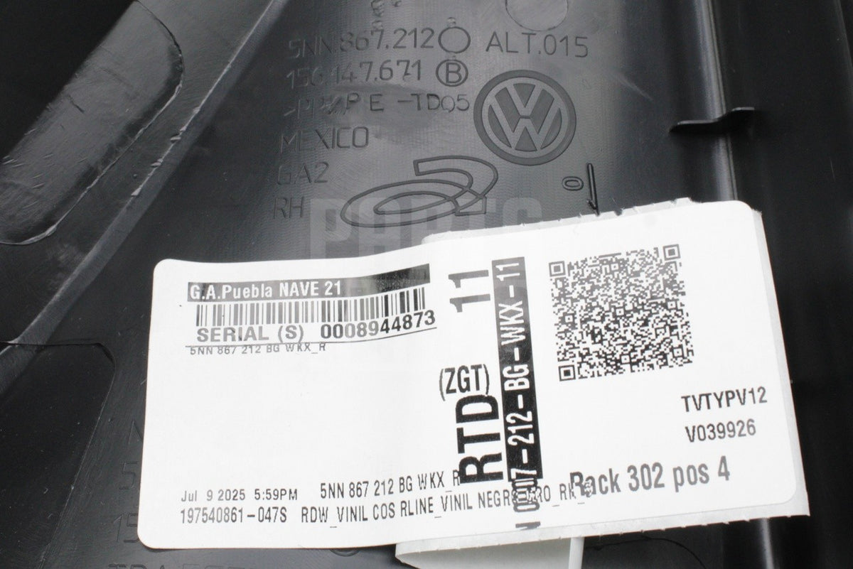VW Tiguan Allspace R-Line 18-25 rear door card panel (right) 5NN867212BG WKX