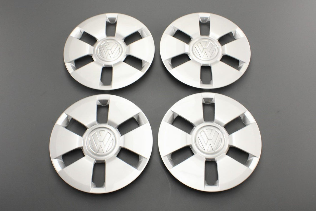 VW Up! 2012-on 14" steel wheel trims silver (x4) 1S0071454 1ZX, view 1