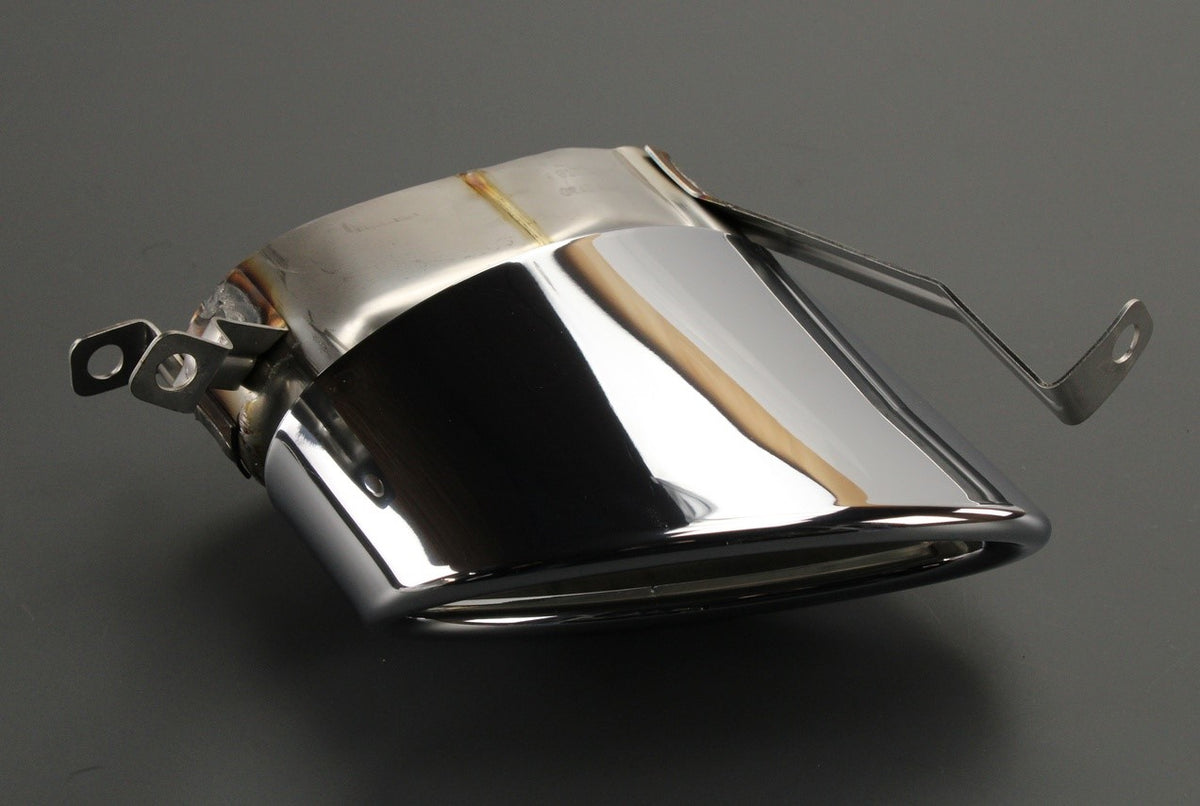 Audi Q7 07-15 6.0 V12 TDI exhaust tail pipe chrome trim left 4L0253683A, view 1