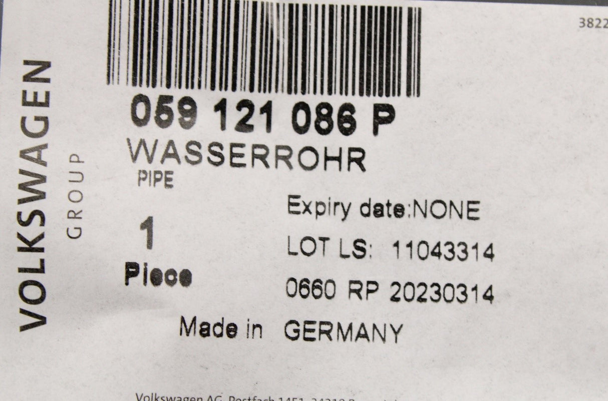 VW Touareg Phaeton Audi A5 Q7 coolant pipe (2.7 & 3.0TDI) 059121086P