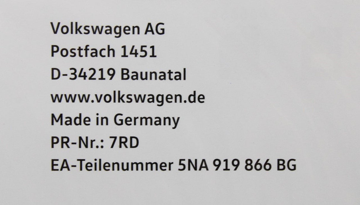VW Volkswagen AS Navigation data SD card Europe V13 5NA919866BG