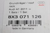 Audi A1 S1 8X 2010-2018 Accessory roof bars (3 door only) 8X3071126