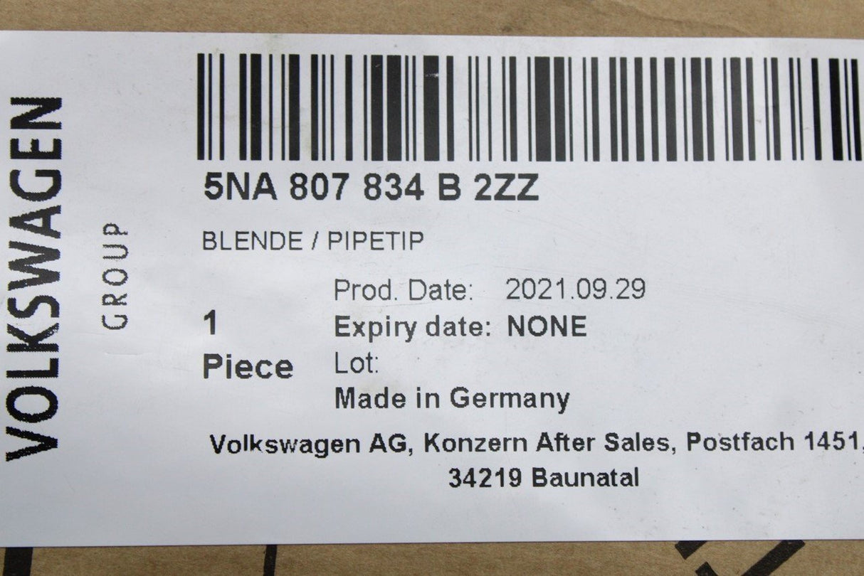 VW Tiguan 2020-on rear exhaust trim chrome (right) 5NA807834B 2ZZ